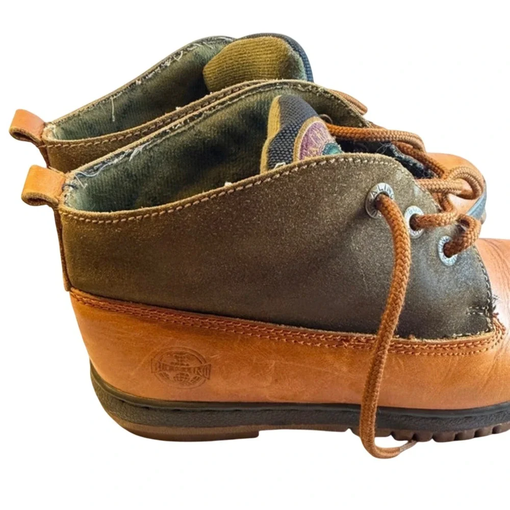 Flawed Gems! Buffalo Bushwacker Leather Hiking Boots Tan Olive Green 8D 3684-08